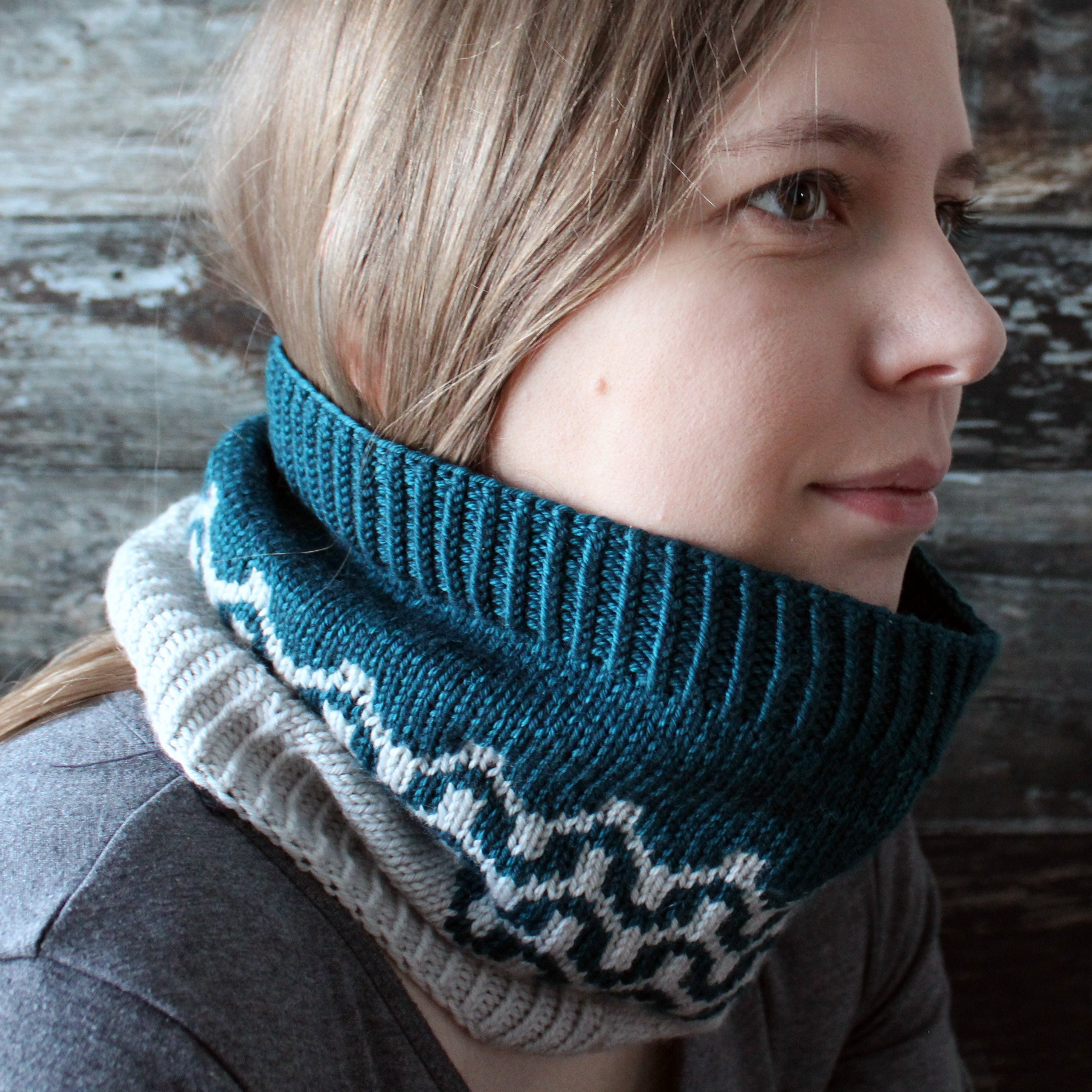 Stranded Colorwork Cowl Pirl Cowl - Stranded Colourwork Cowl Knitting Pattern - Etsy