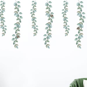 Hanging Green Vine Wall Decals: Jungle Nursery Garland Decor