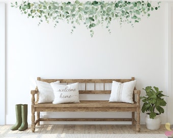 Hanging Green Vine Stickers, Nursery Foliage Wall Stickers, Hanging Greenery, Removable Stickers, Nursery Wall Vine, Hanging Eucalyptus