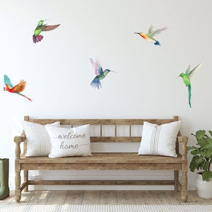 Bird Wall Stickers, Watercolour Bird Decals, Flying Bird Wall Stickers
