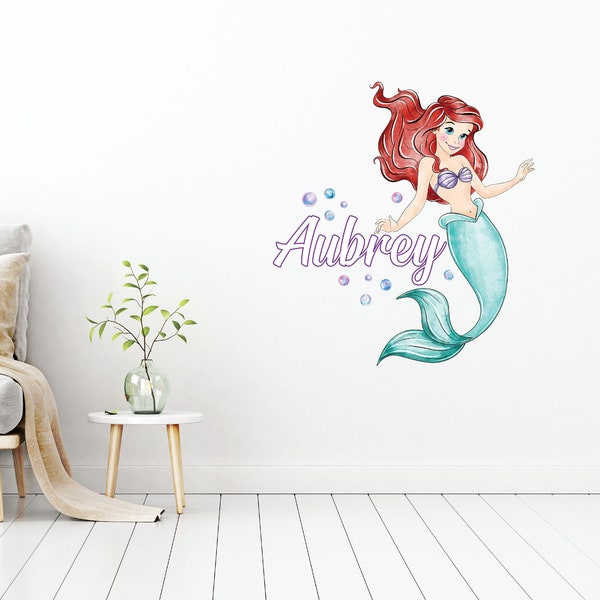 Mermaid Name Decal Etsy