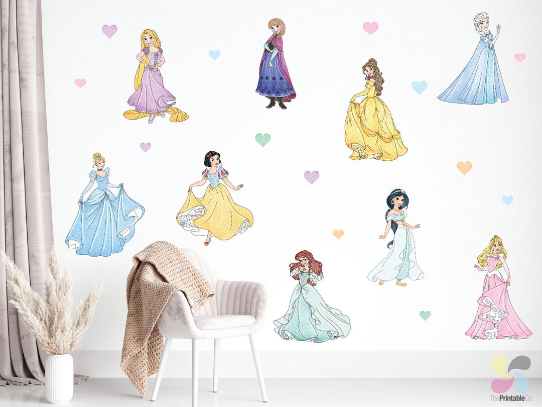 Princess Wall Decals: Girls Room Decor, Peel & Stick - Etsy