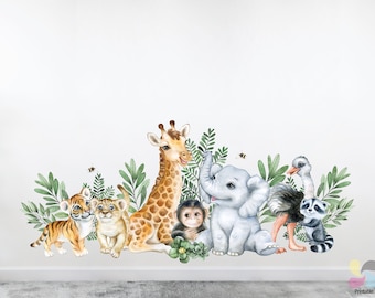 Safari Animal Fabric Wall Decals: Jungle Nursery Stickers
