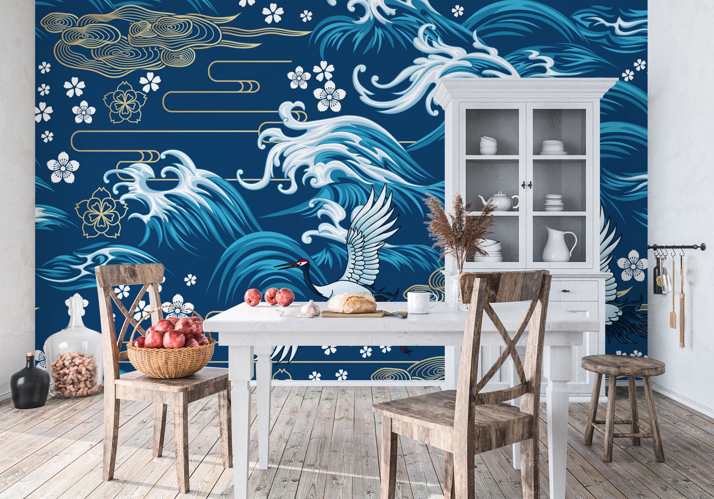 Beach Wave Wallpaper Self Adhesive Peel and Stick Wave Wall Etsy