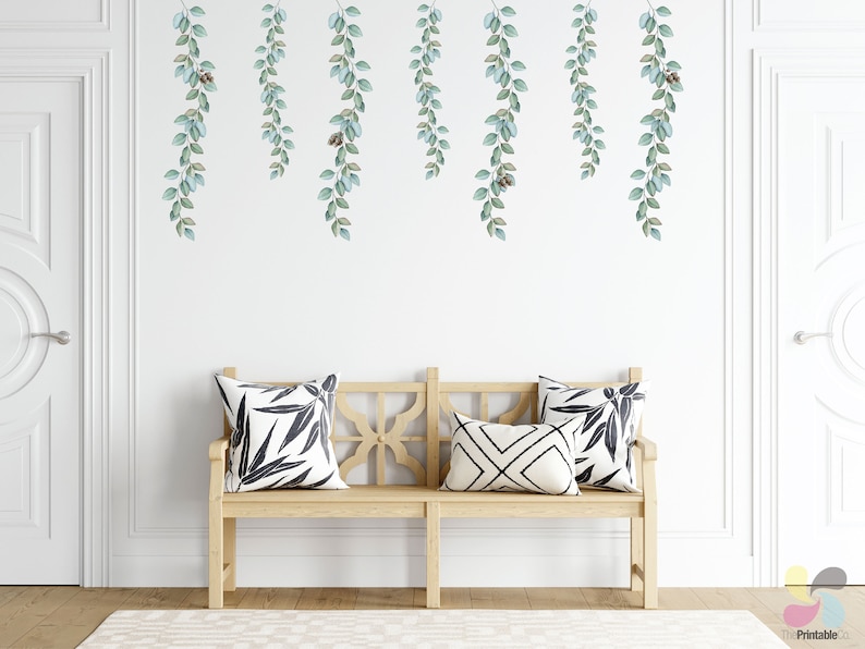Hanging Green Vine Wall Decals: Jungle Nursery Garland Decor - Etsy