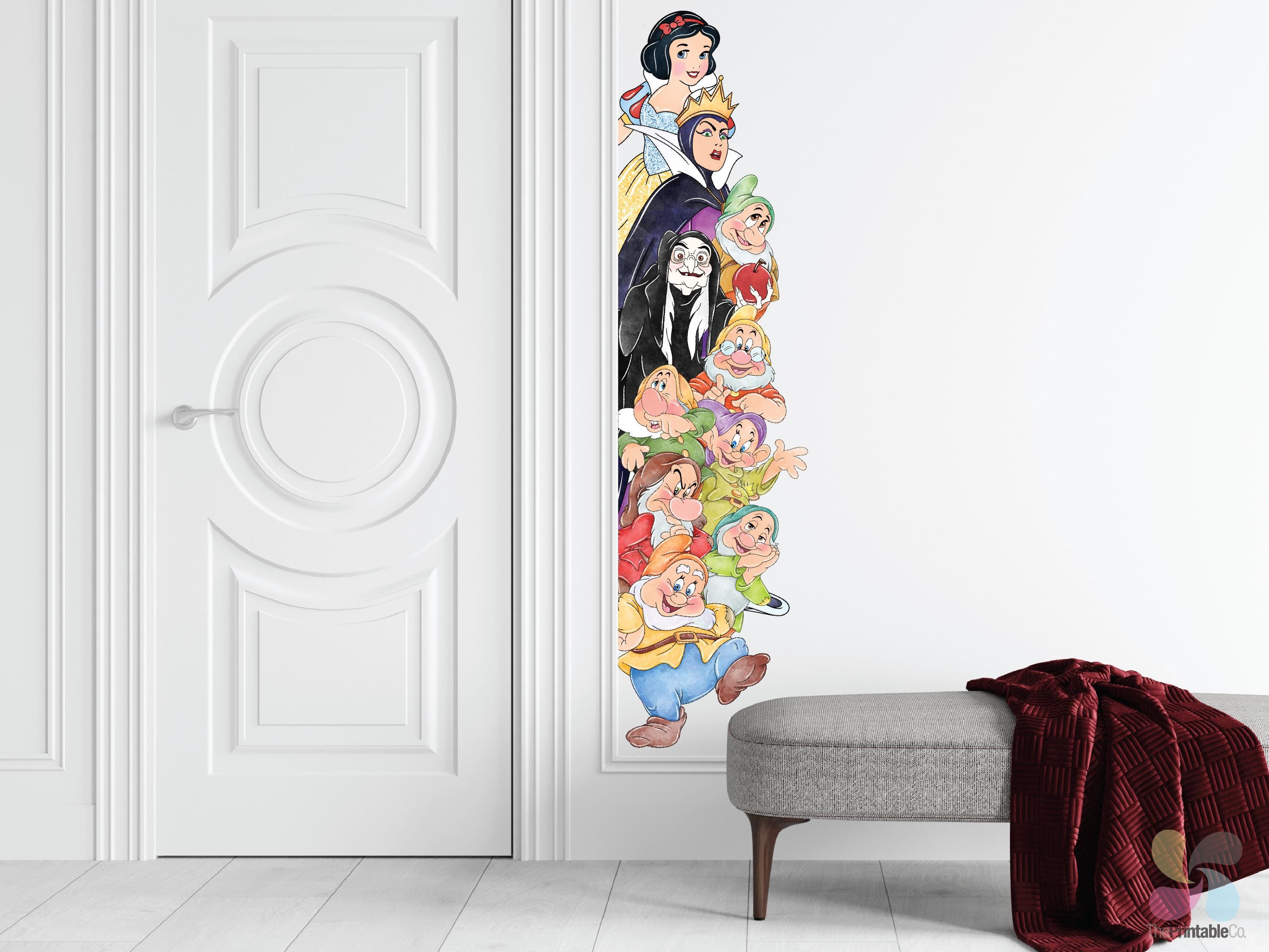 Snow White and Seven Dwarfs Wall Decals: Removable Nursery Decor