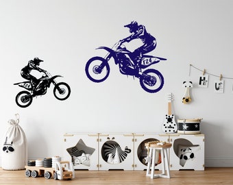 Papier peint motorcross dirtbike MOROTCYCLE wall papier 300cm de large 240cm de hauteur WMO032