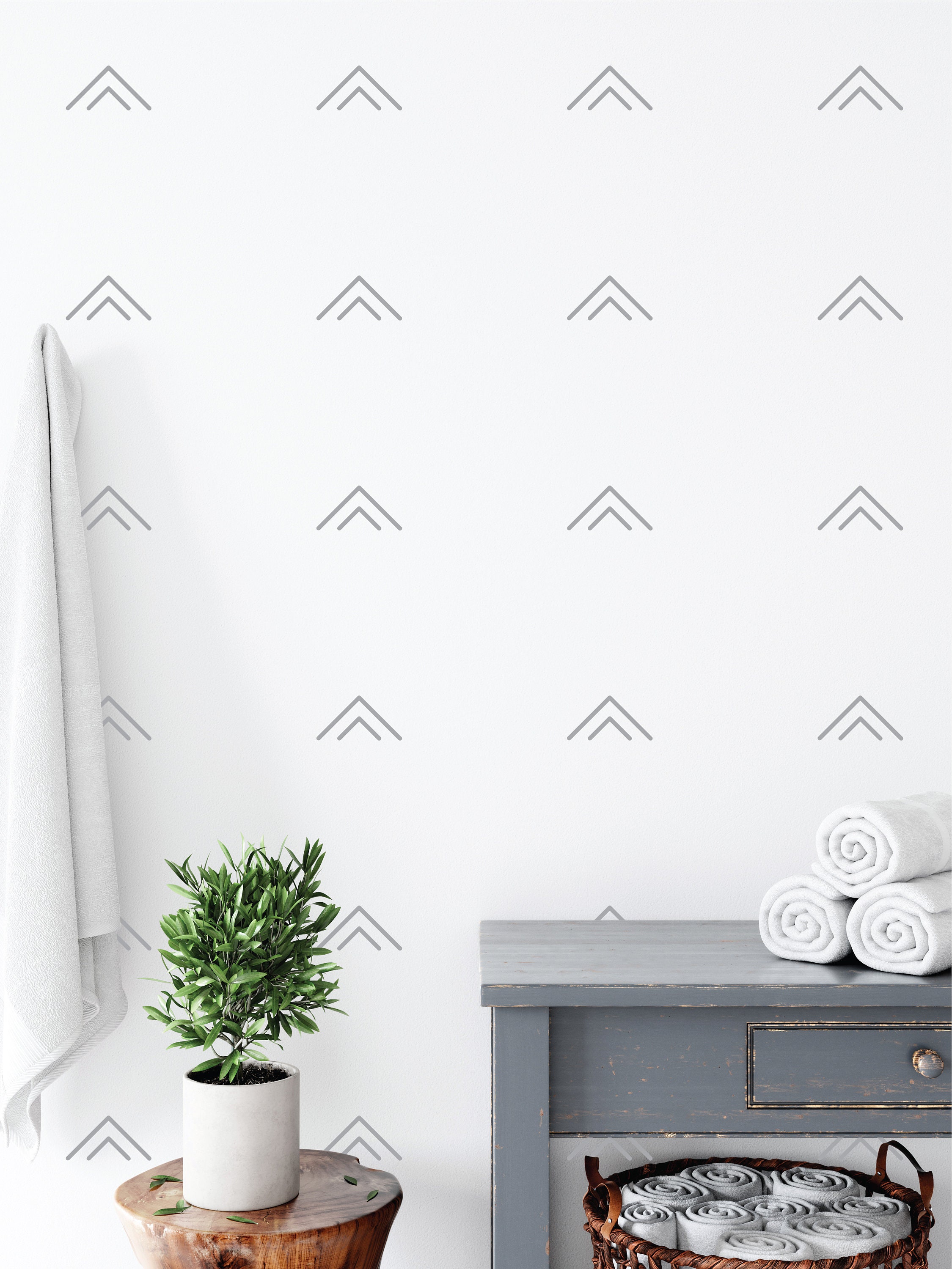 Bathroom vinyl wall decals geometric shape stickers Etsy