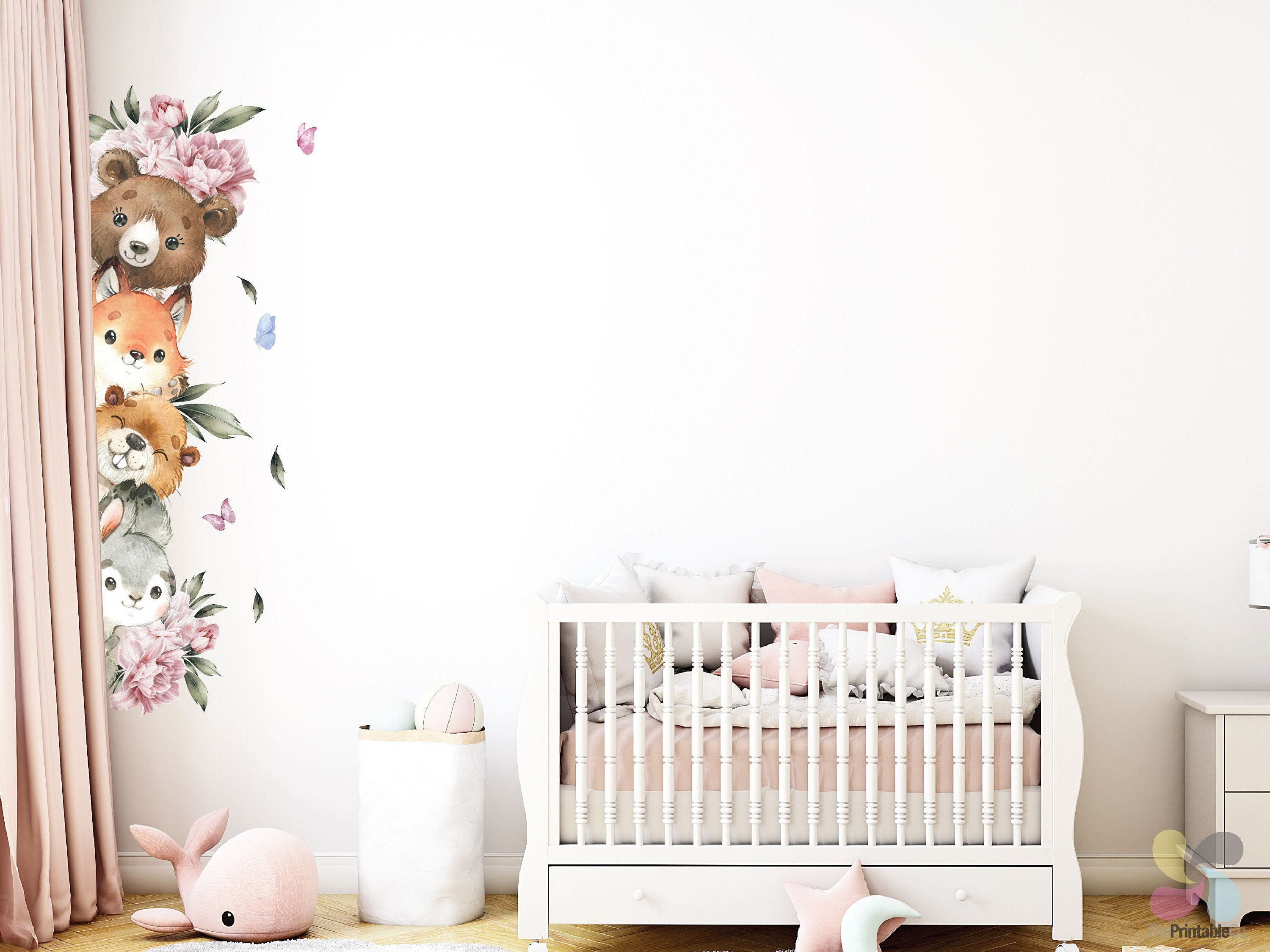 Fabric Woodland Animal Decals Woodland Nursery Wall Stickers Etsy