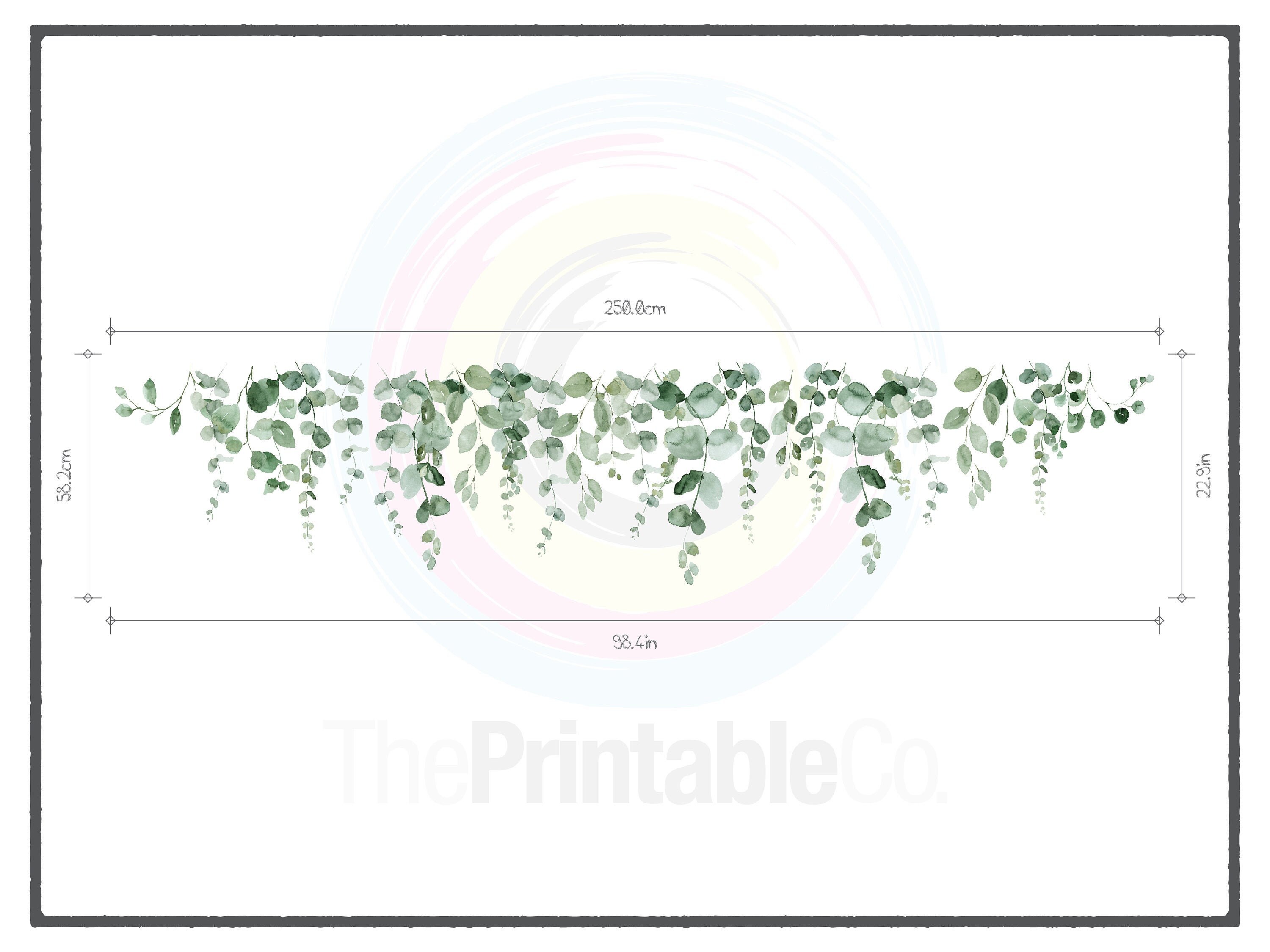 Watercolor vine sticker vine decal plant sticker Etsy