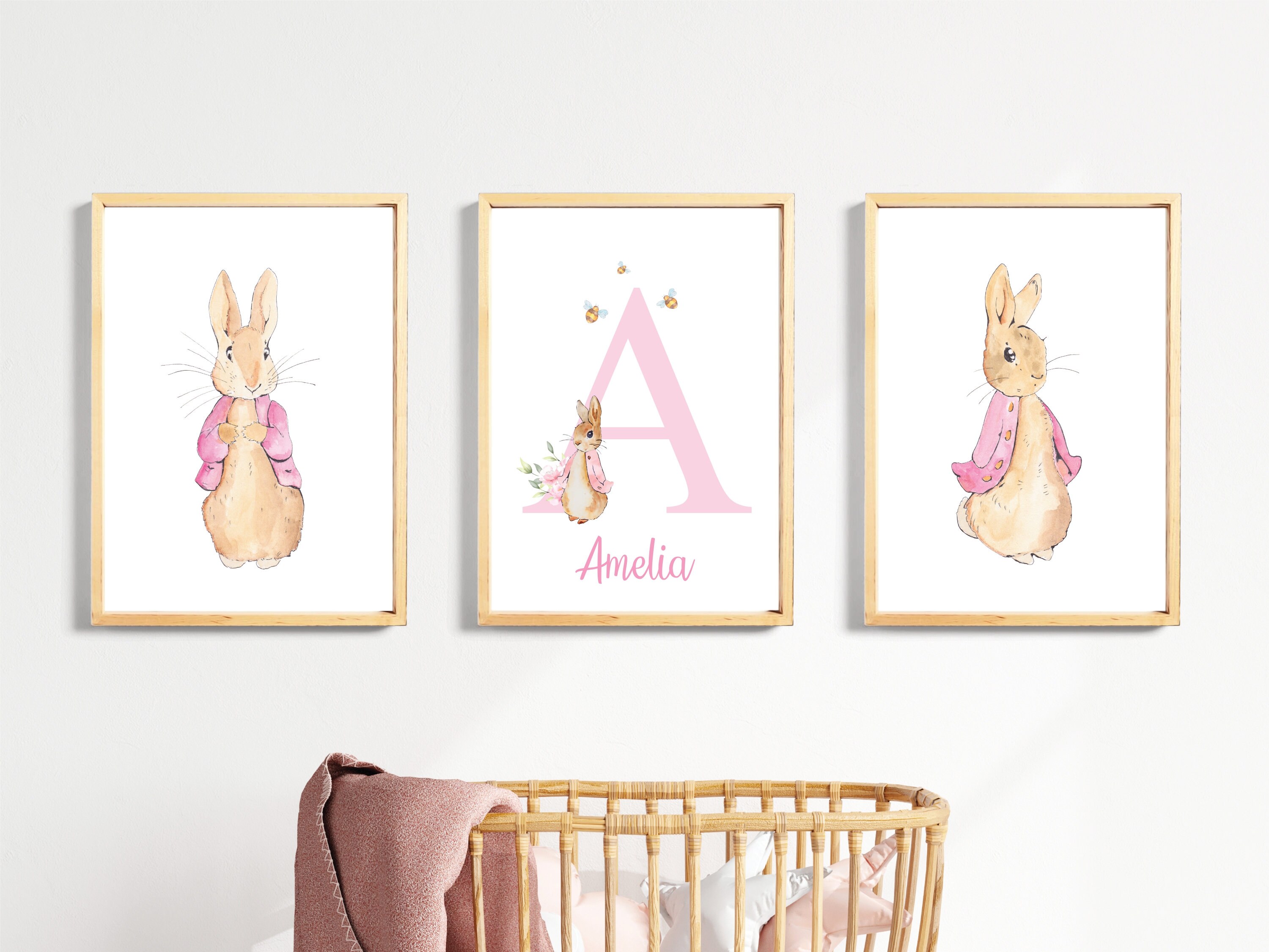 Peter Rabbit kwekerij decor gepersonaliseerde gift meisjes