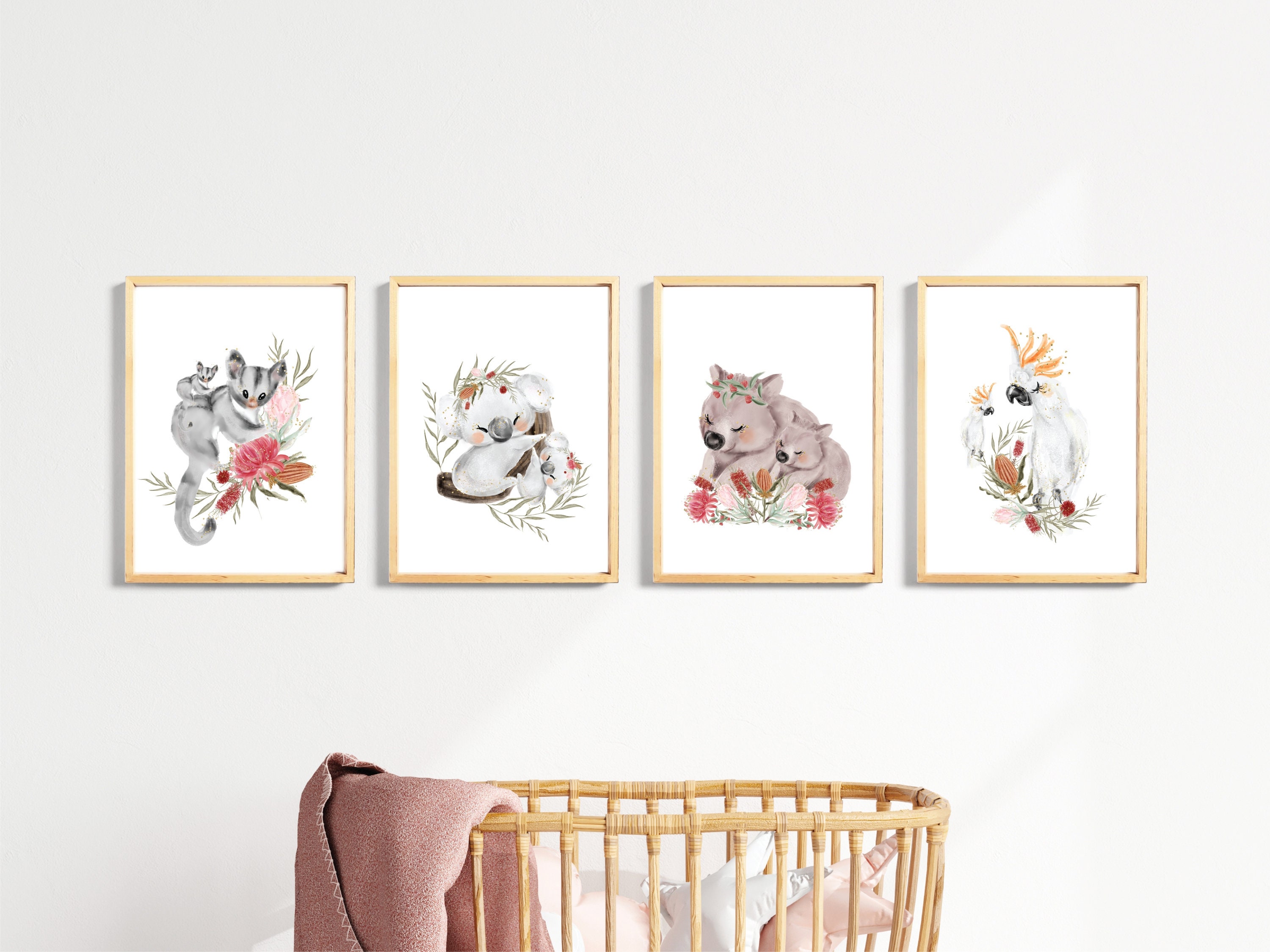 Australian Animals Wall Decor Aussie Animal Wall Prints Set Etsy