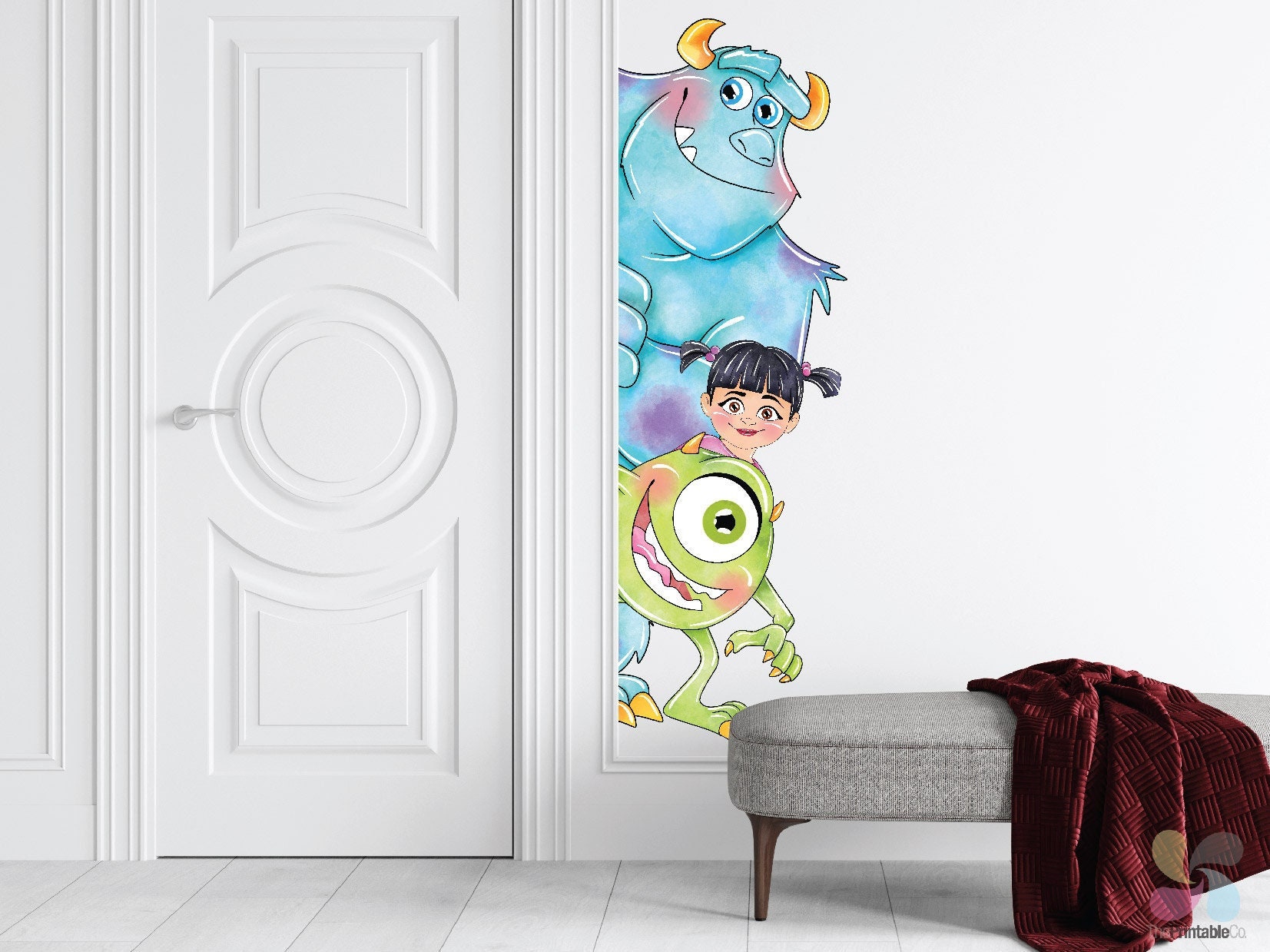 Monsters Inc Wall Stickers, Disney Monster Wall Decals, Monster Peek a Boo Wall Stickers - Etsy