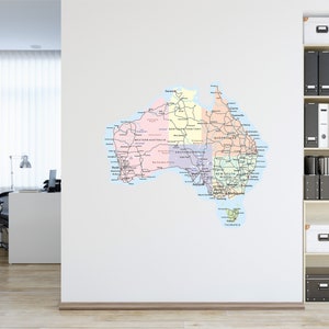 Australien Landkarte Stoff Sticker, Australische Karte abnehmbare Aufkleber, Aussie Made Karte, Australien Karte Reisen