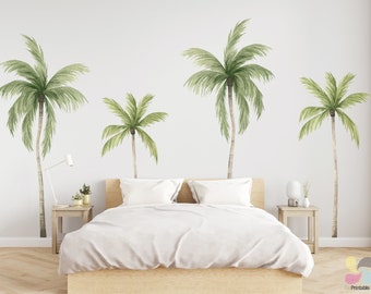 Palm Tree Wall Stickers, Large Fabric Palm Trees, Tropical Palm Tree Decals