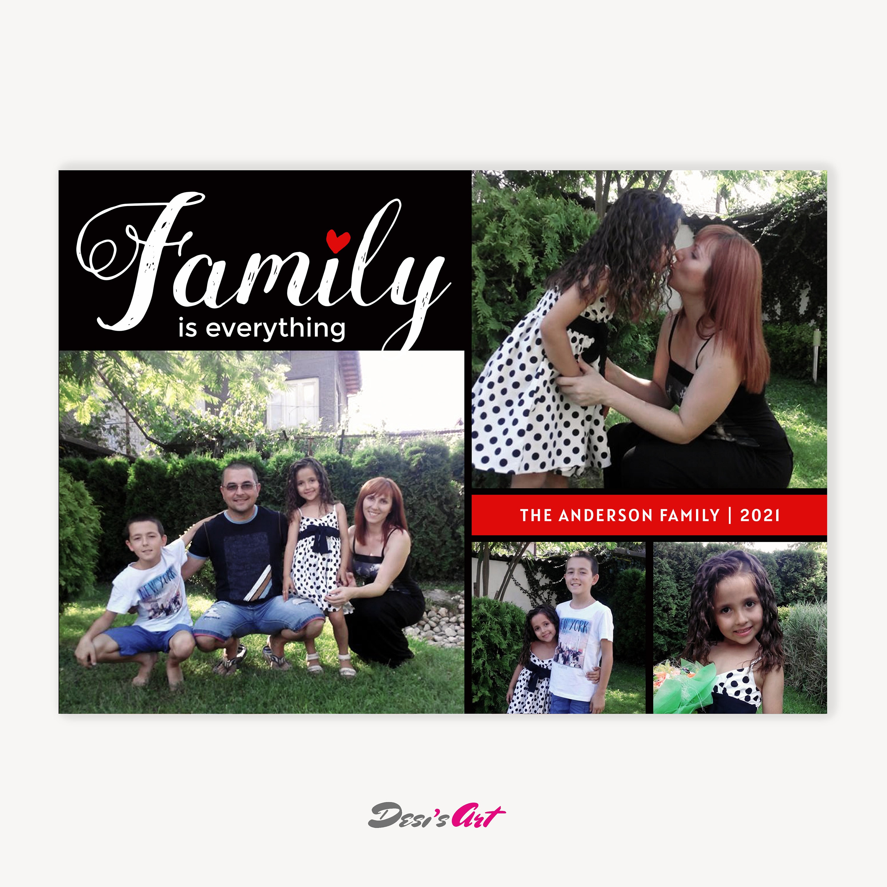 16x20 and A4 Family Photo Collage Template for Photographers Etsy España