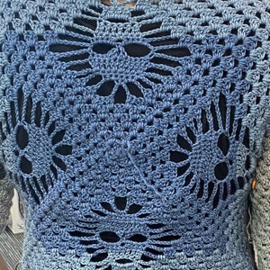 granny square sweater skulls: simple crochet pattern fall/autumn/halloween inclusive custom sizing lantern/balloon/flared/straight sleeve