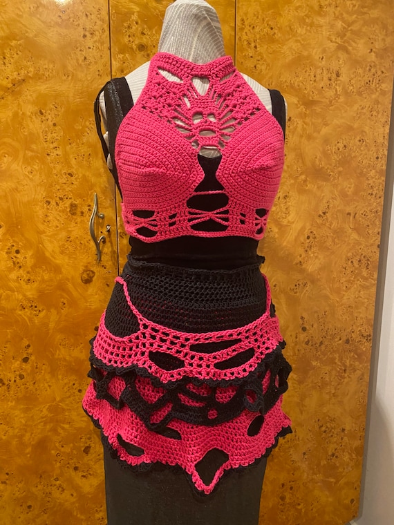 Vintage✨Crochet Remake Wrap Skirt Vintage✨Crochet Remake Wrap