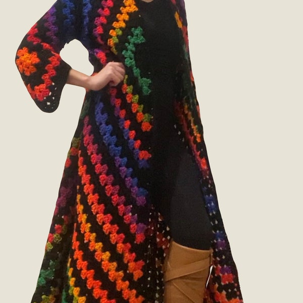 As Long As I Can See The Light Hand Crochet Duster Coat main image 1
