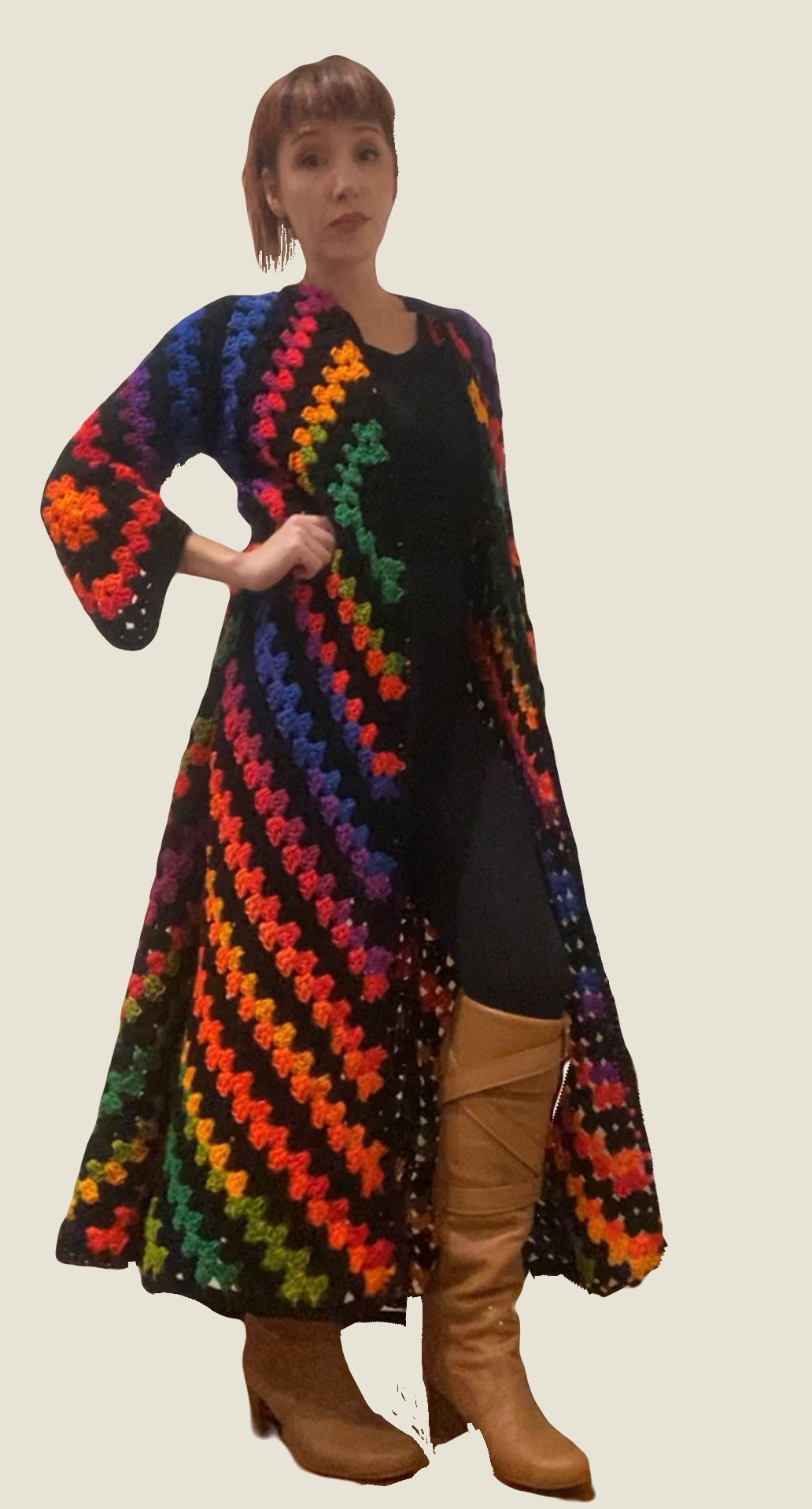 Granny Square Coat - Etsy Granny Square Coat - Etsy