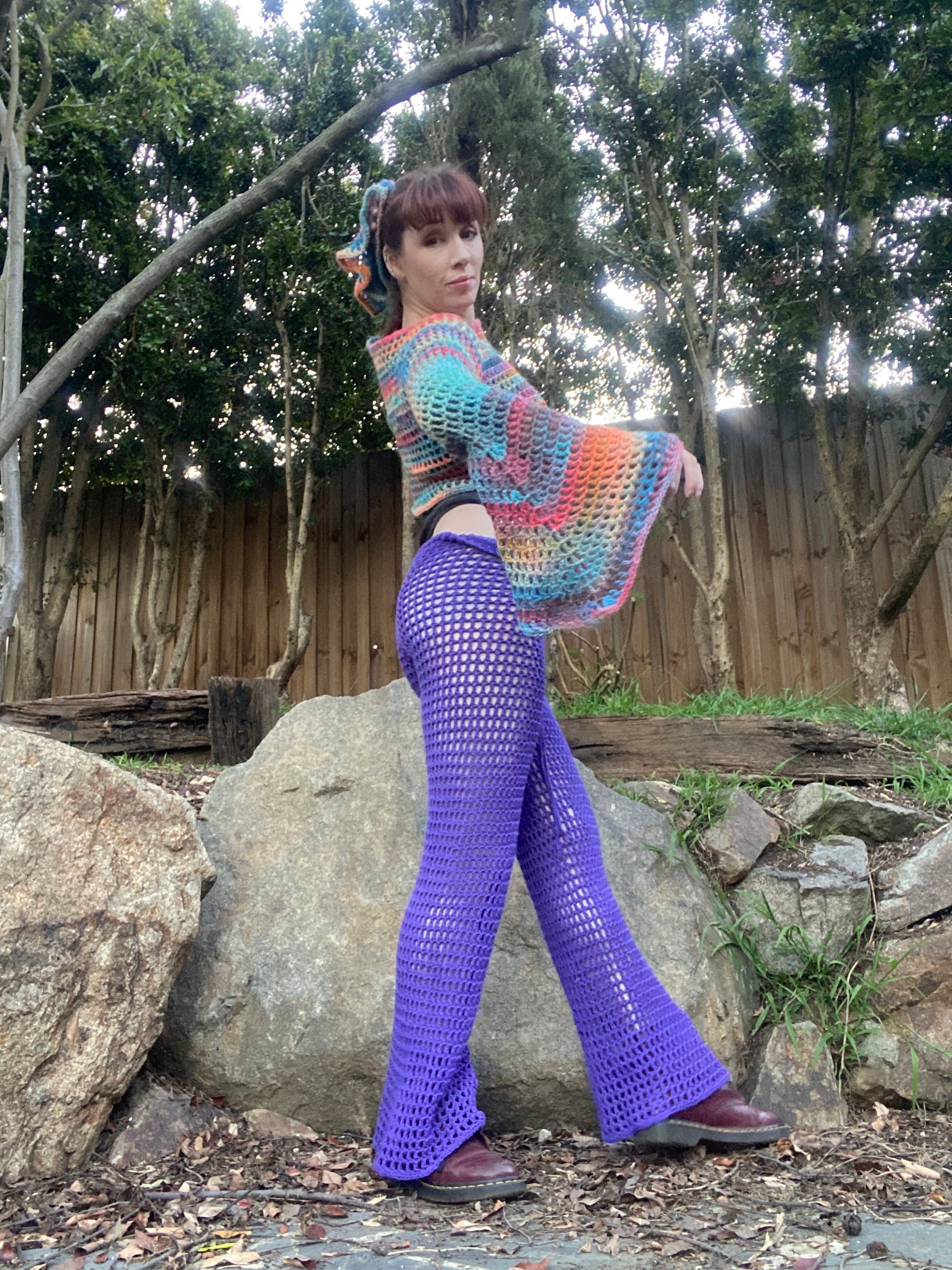 Mesh shop flowy pants