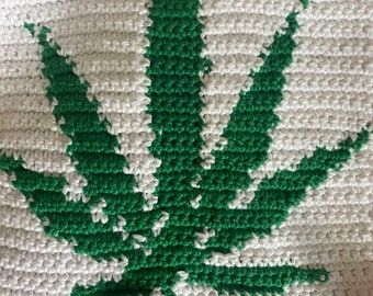 Mary Jane 420 ouid mosaic crochet tile pattern: stoner/smoker/munchies bag, wall hanging, throw, festival goth/emo graphgan pixel potholder
