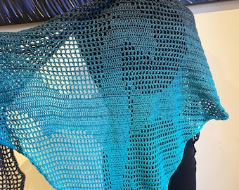 KeepCalmAndCrochets CROCHET DRAGON SHAWL pattern w photo tutorial - Game of Thrones, Halloween costume, Hobbii cotton sultan shadow, Skyrim