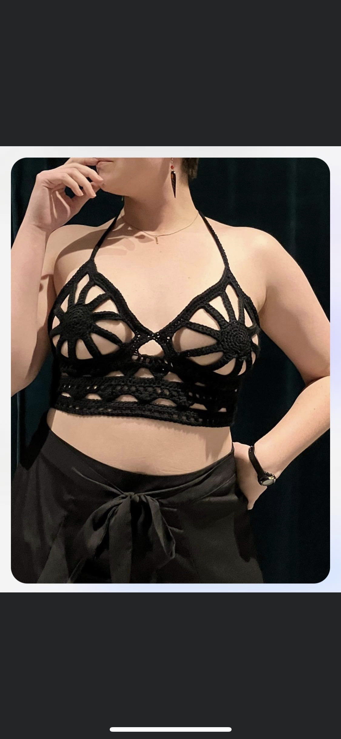 Goth Front-Close Bralette