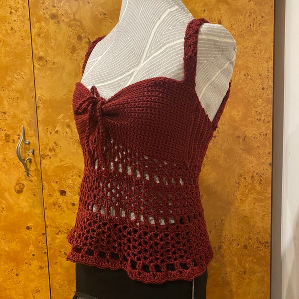 Simple Princess bralette/cropped top/singlet/tank/dress w pull-on flared sleeves festival ren fair CROCHET PATTERN to your own measurements.