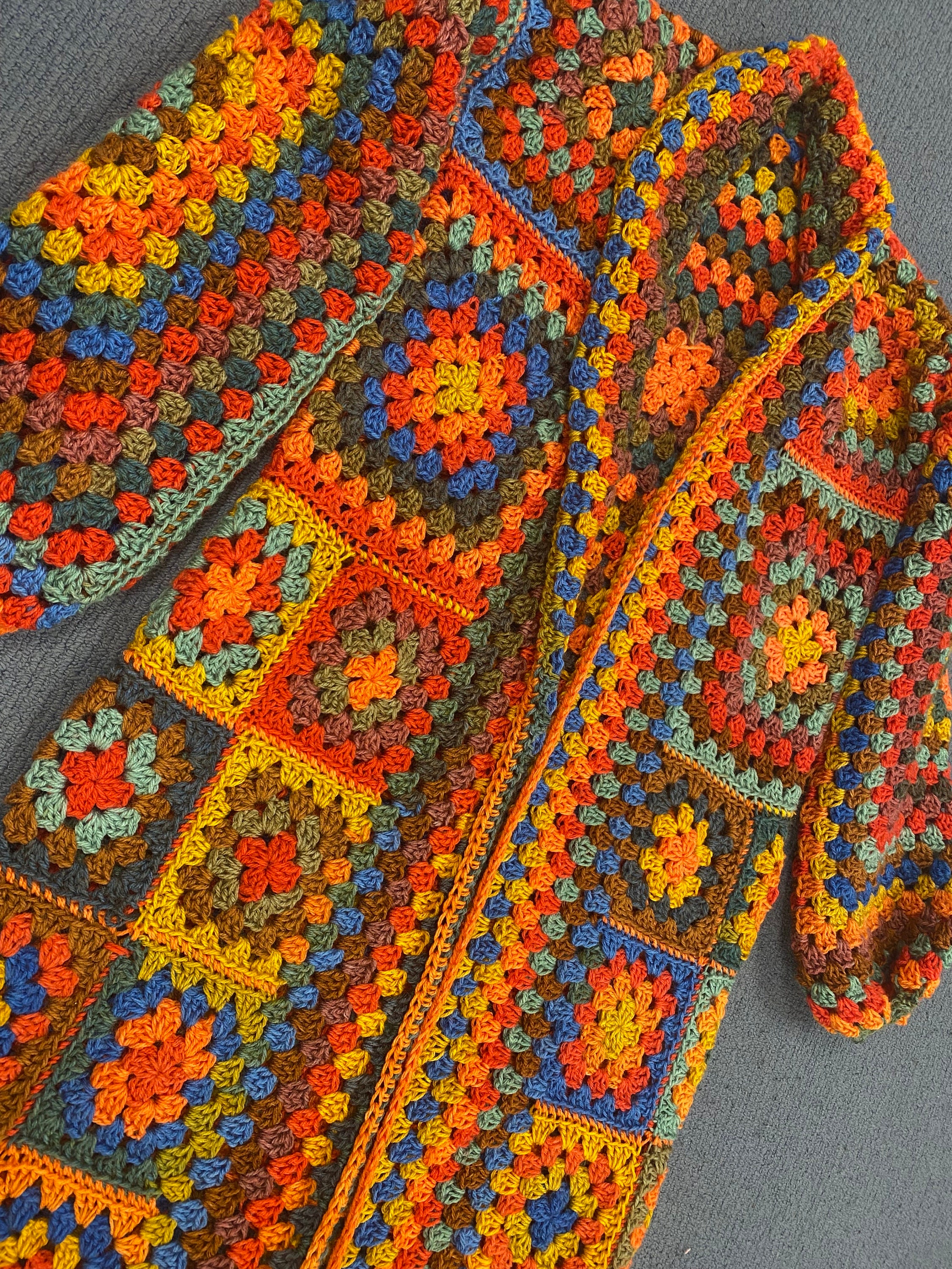 Granny Square Cardigan a la Chloë Crochet Kit 1 Black XS/S 
