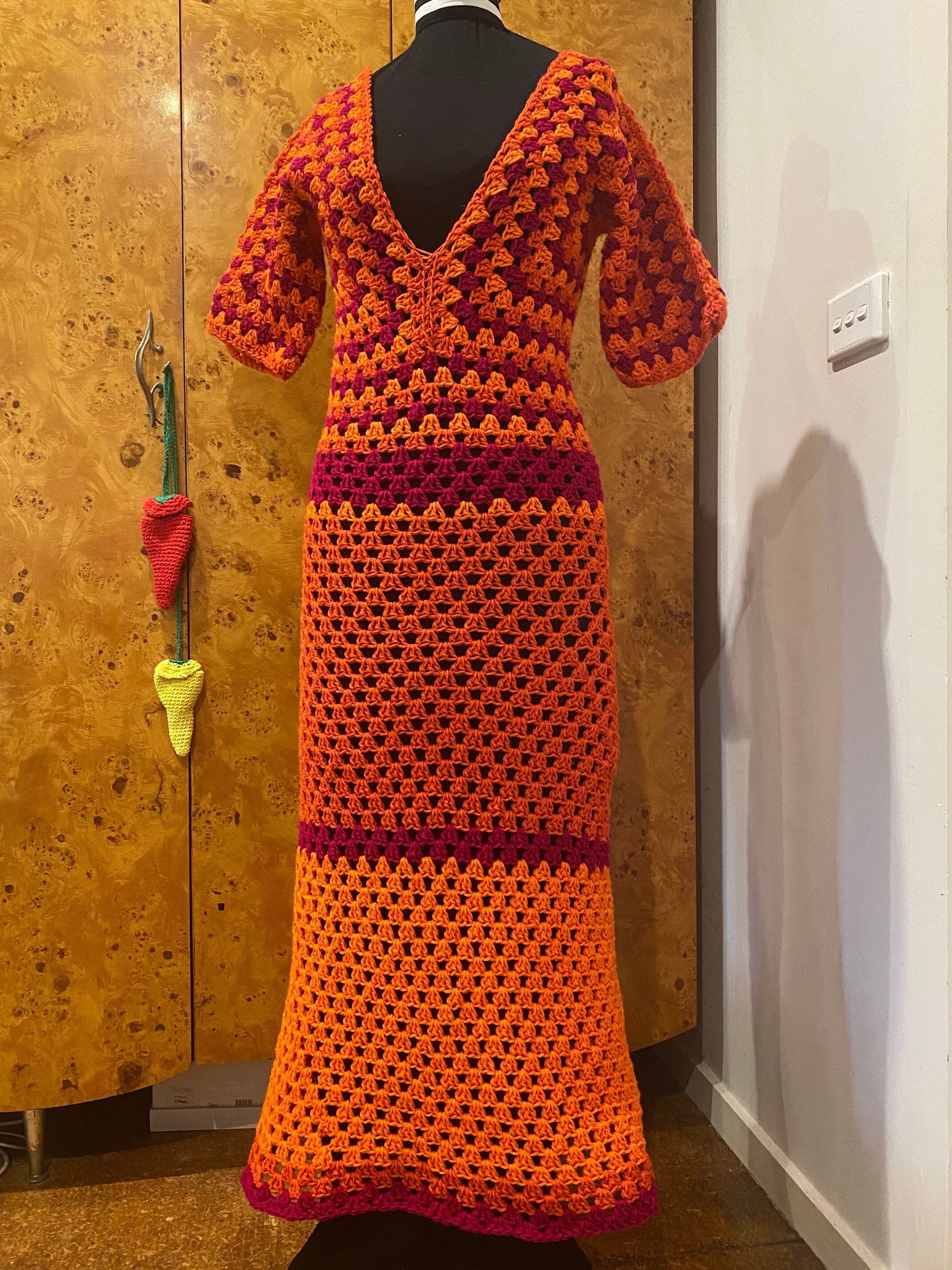 crochet hexagon dress DIY Extended Crochet Hexagon Dress | Easy Pattern