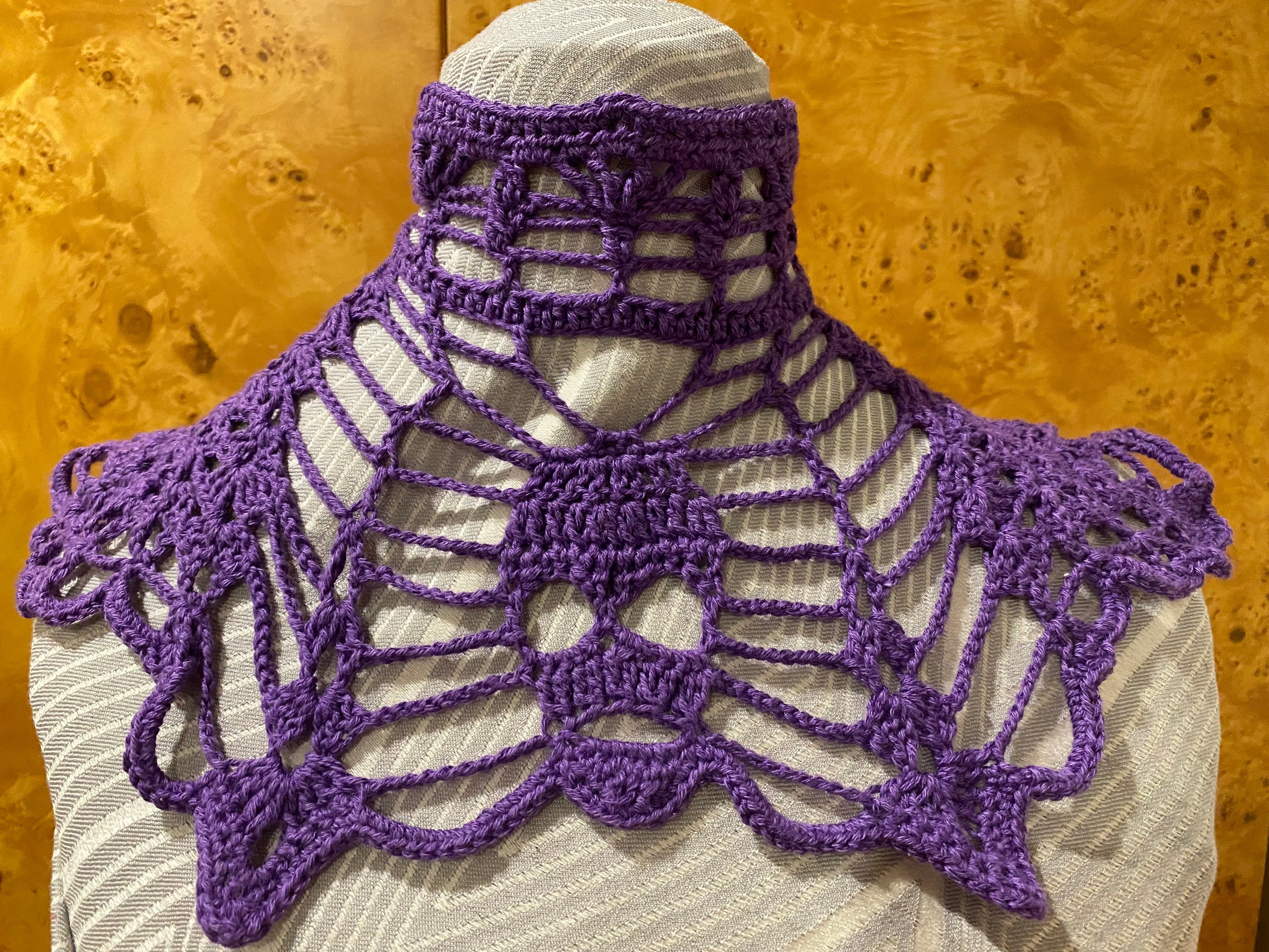 スチームパンク スカル チョーカー ネックケージ かぎ針編みパターン