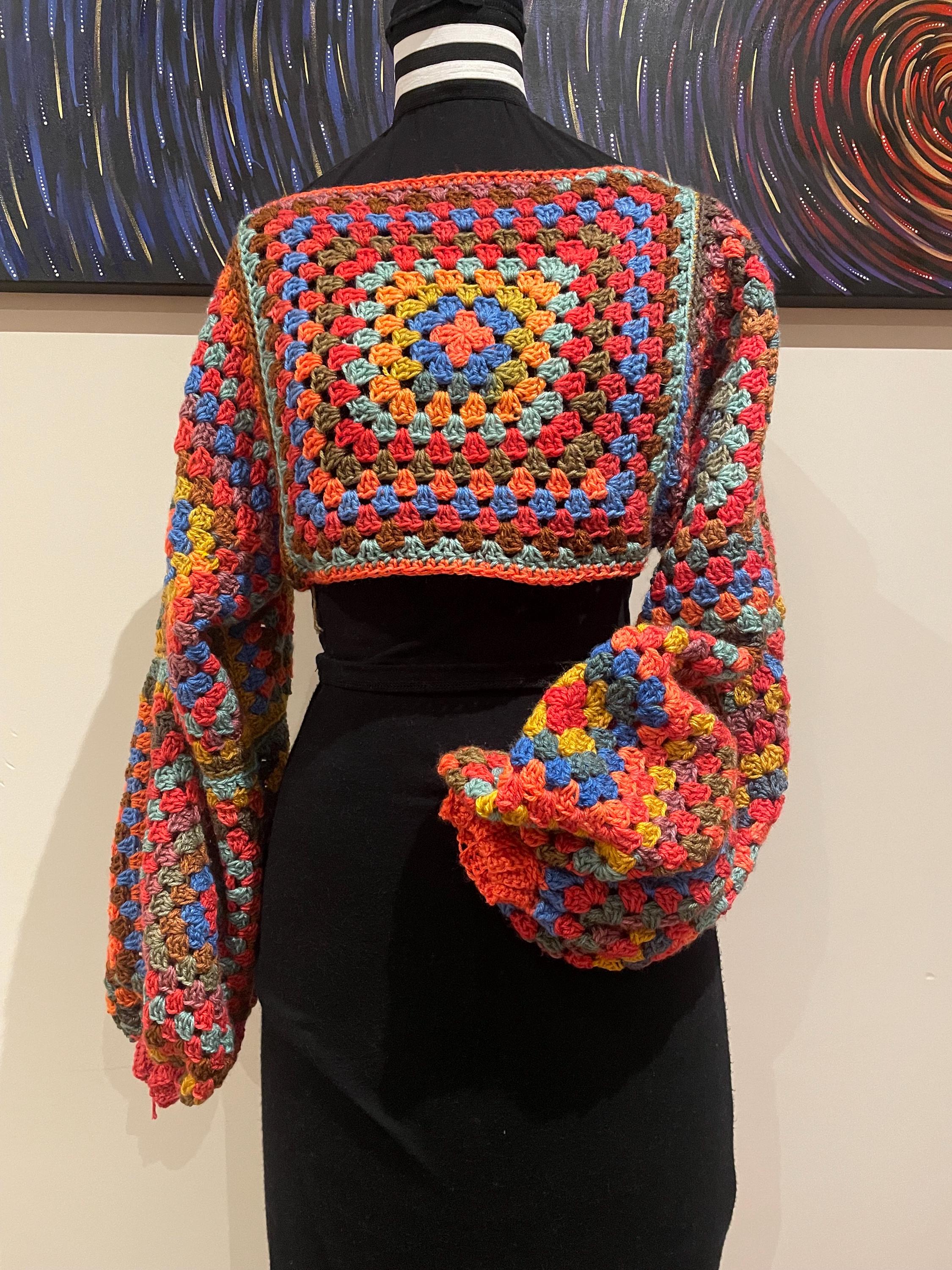 トップス Bubble Pattern Cropped Knitted Cardigan Bubble Crop Cardigan - Etsy