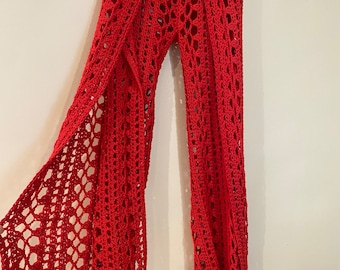 Patron au crochet facile pour un pantalon palazzo cache-cœur : la tenue de plage parfaite ! PDF et tutoriel photo pour toutes les tailles, rave, fête, Coachella