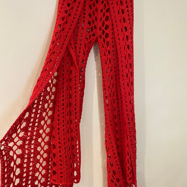 Easy crochet pattern for wrap palazzo pants trousers-  perfect beach coverup! Pdf & photo tutorial MADE TO MEASURE for all sizes, rave, goth