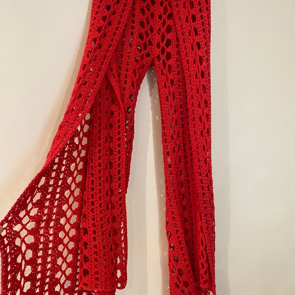 Easy crochet pattern for wrap palazzo pants/trousers: the perfect beach coverup! Pdf & photo tutorial for all sizes, rave, party, Coachella