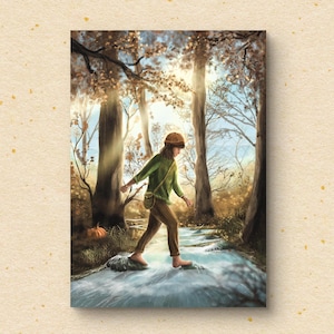 DIN A6 kaart ~ Herfstbos ~ Wandelen, bos en natuur