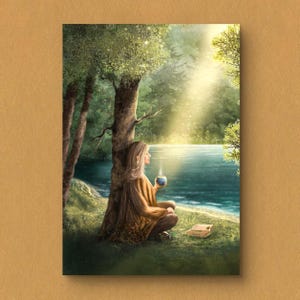 DIN A6 Karte ~ Tee und Sonnenschein ~  Ruhe, Wald, Slow Living