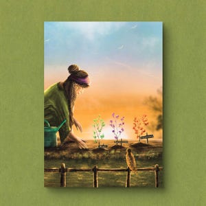 DIN A6 Karte ~ Mein innerer Garten ~  Mut, Erfüllung, Zuversicht