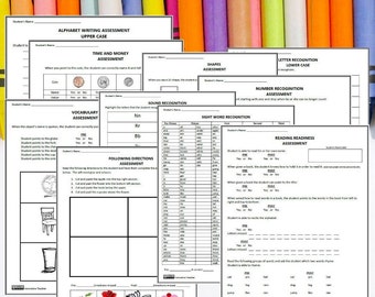 Kindergarten-Bereitschafts-Assessment-Paket - EINFACH ZU VERWENDEN