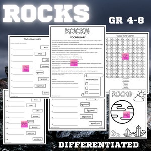 Rocks Worksheets | Middle School Science