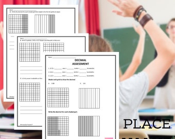Decimal Place Value Math Assessment