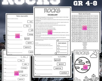 Rocks Worksheets | Middle School Science