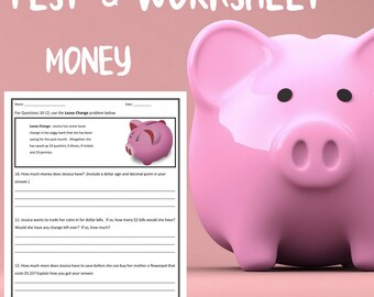 Money and Decimals Duo - Math Assessment and Worksheet