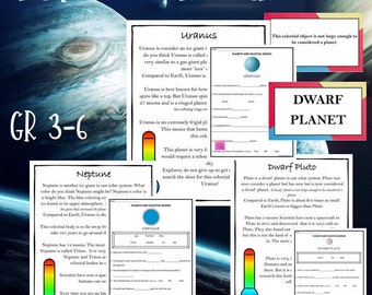 Planeten und Himmelskörper NO PREP Wissenschaft Arbeitsblätter