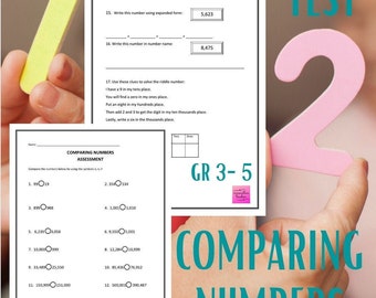 Vergleichen von Zahlen Mathe-Assessment-Klasse 4