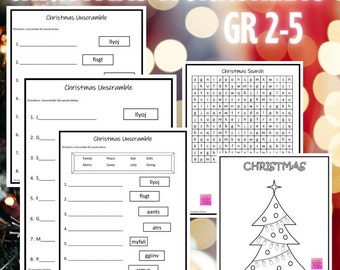 Weihnachtsdruckbare Arbeitsblätter