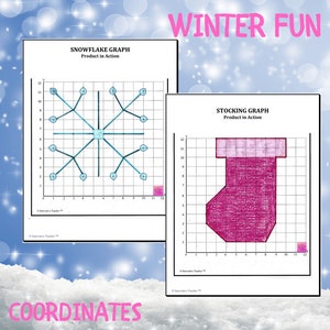 Plotting Coordinates Holiday &amp; Seasonal Math Worksheets - Etsy