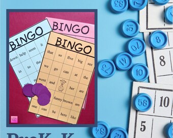 Sight Word Bingo Game PreK-K