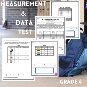 Measurement and Data Assessments BUNDLE Grade 4 (4.MD.1-7) - Etsy UK